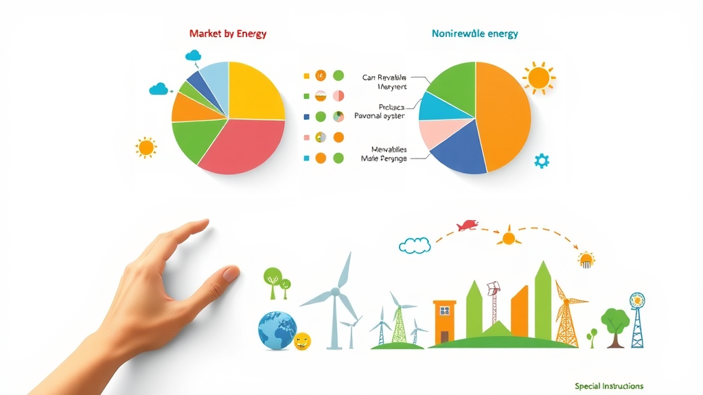 infographic showing market share of renewable vs non-renewable energy sources