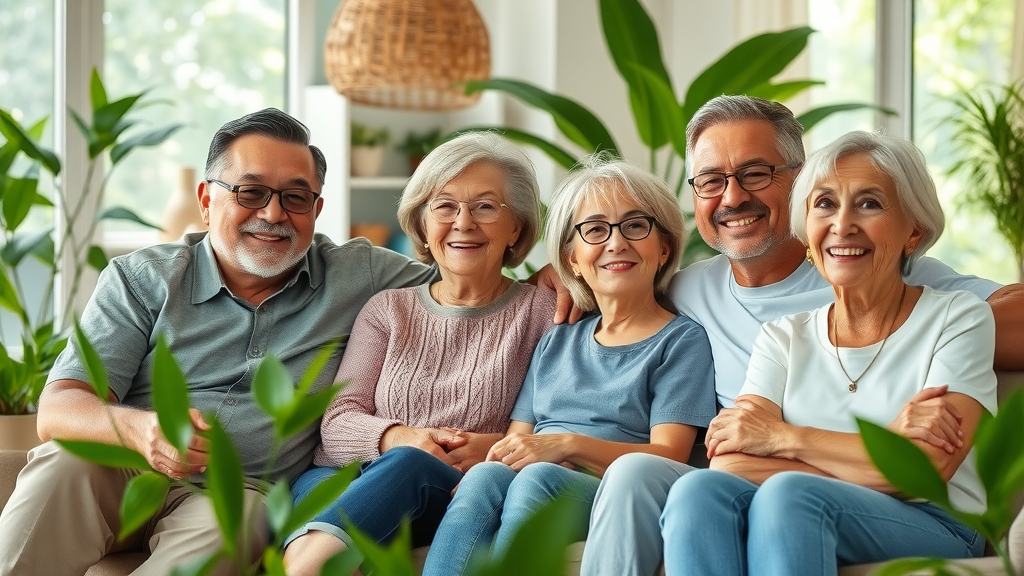 family relaxing in eco-friendly home made of environmentally friendly materials