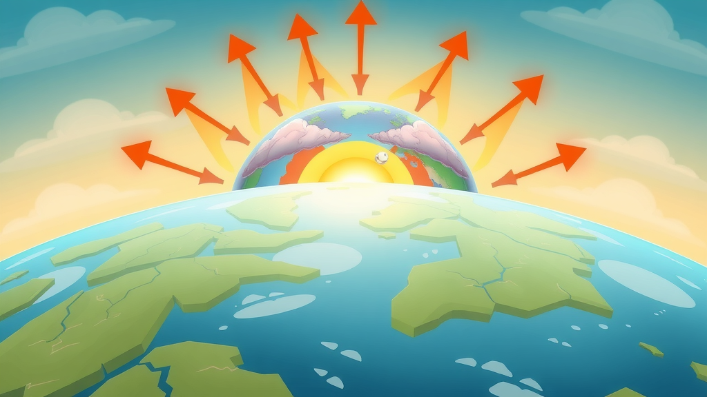 illustration greenhouse gases trapping heat carbon emissions climate change