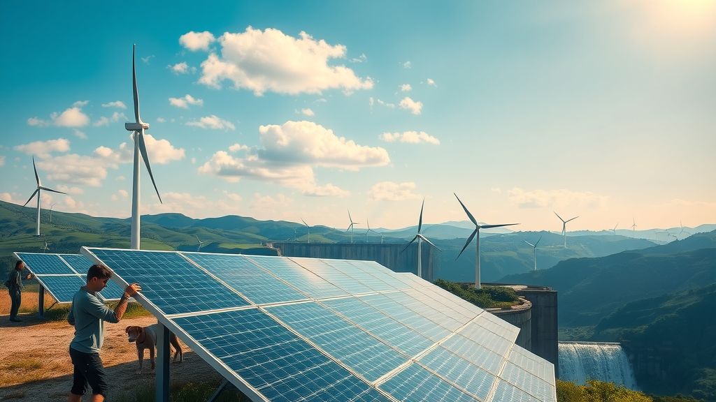 renewable energy solar wind hydro carbon footprint reduction