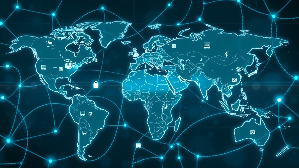 Responsible global supply chain visualized with interconnected factories, eco-icons, and digital logistics pathways highlighting sustainable product design integration